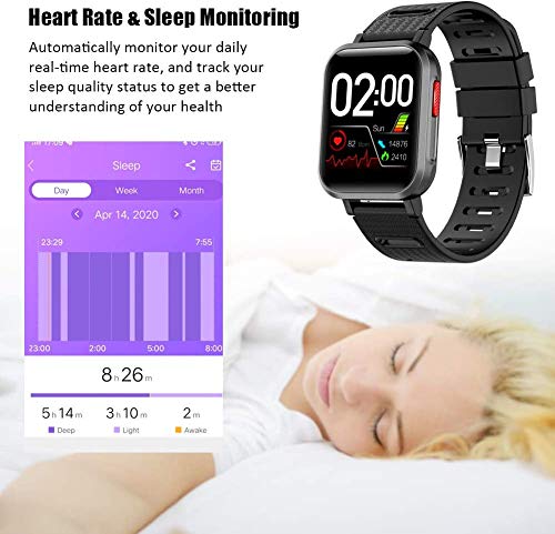 HCLKSTORE Fitness Tracker Smartwatch Impermeable IP68 Pulsera Actividad Inteligente con Pulsómetro Podómetro Monitor de Sueño para Hombre Mujer Niños con iOS y Android