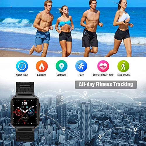 HCLKSTORE Fitness Tracker Smartwatch Impermeable IP68 Pulsera Actividad Inteligente con Pulsómetro Podómetro Monitor de Sueño para Hombre Mujer Niños con iOS y Android