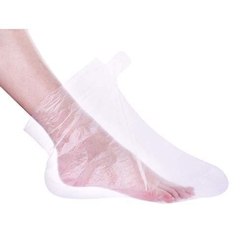 Healifty Botines Desechables de Plástico Transparente Revestimientos de Baño de Parafina para Pedicura de Pies Tratamiento de Cera para SPA Caliente Terapia Térmica Más Gruesa 200 Piezas