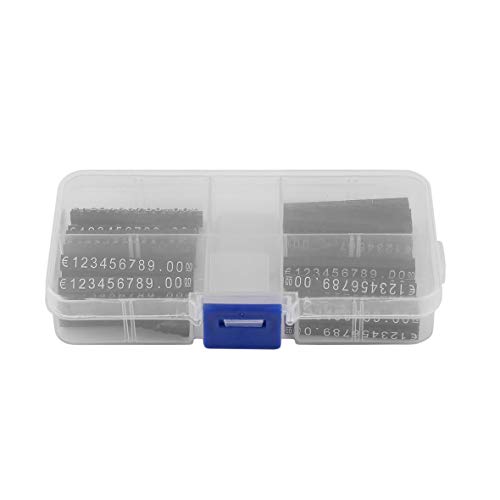 Heaviesk 420PCS Todo en 鈧? Precio de Muestra Kit de Cubos Tienda en Tienda Mostrador de Precios de Venta Pantalla de Cubos Negros Etiquetas de Precios Digitales en Blanco