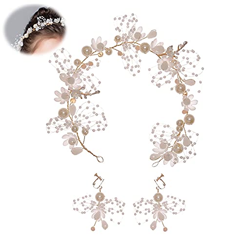 Hermosa Diadema De Boda Accesorios Florales Para El Cabello Para Novia Hermosos Accesorios Para El Cabello De Boda De Cristal 1 Juego Esta Diadema Nupcial Agrega Encanto Y Temperamento