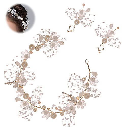 Hermosa Diadema De Boda Accesorios Florales Para El Cabello Para Novia Hermosos Accesorios Para El Cabello De Boda De Cristal 1 Juego Esta Diadema Nupcial Agrega Encanto Y Temperamento