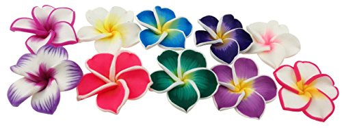 Hermoso colorido mini diámetro de 3,6 cm artificial frangipani Plumeria hawaiana flor 50 piezas para bodas, fiestas, hogar, oficina, decoración de trabajo a mano (color surtido)