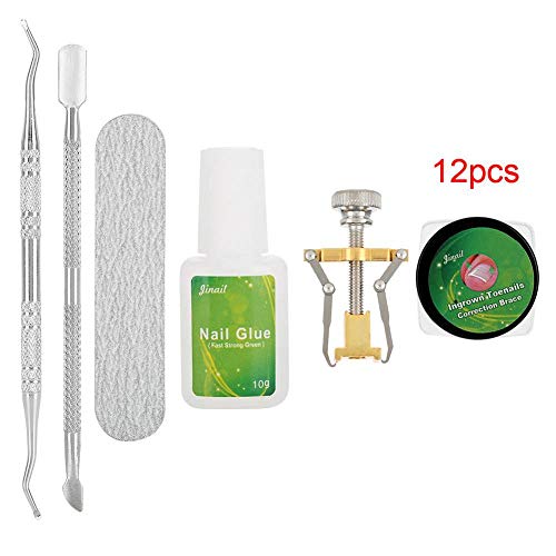 Herramienta Corrector de uñas 6 en 1 Kit Reparador de uñas con uñas encarnadas Pedicura Herramienta recuperadora de uñas Recuadro de uñas Kit de cuidado de pies(#1)