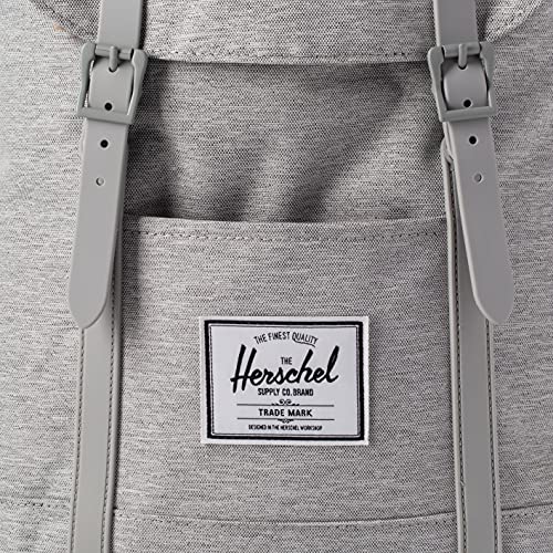 Herschel supply Co. Mochila unisex de retiro de volumen medio, gris claro, goma gris, talla única