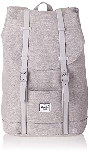 Herschel supply Co. Mochila unisex de retiro de volumen medio, gris claro, goma gris, talla única