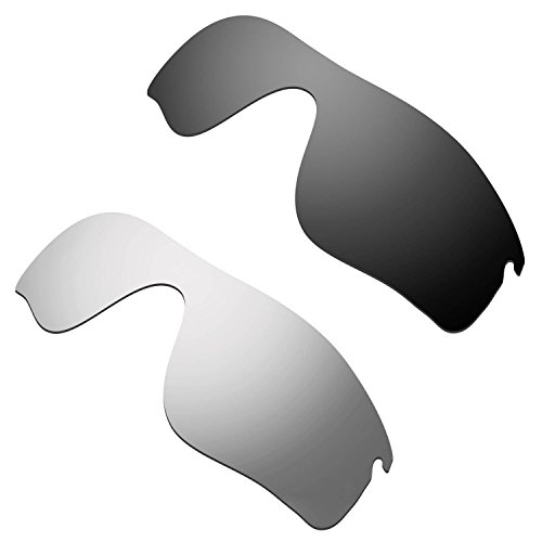 HKUCO Reforzarse Lentes de repuesto para Oakley RadarLock Path Negro/Titanio TAC Polarizado