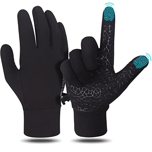 HoloHolo Guantes de Ciclismo Invierno,Impermeables,Pantalla Táctil a Prueba de Viento Guantes para Correr, Conducir, Ciclismo, Escalar,Hombres y Mujeres