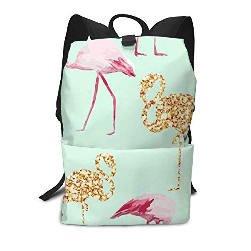 Homebe Mochila Unisex, Mochilas y Bolsas For Teen Girls Boys,Flaming Flamingo College Student Computer Laptop Bolsas,Travel Hiking Print Daypack For Women Men