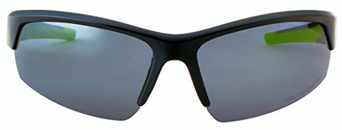 Hornz HZ Serie Ascendancy - Gafas de Sol Polarizadas Premium Marco negro mate con neón Verde – Lente de humo oscuro