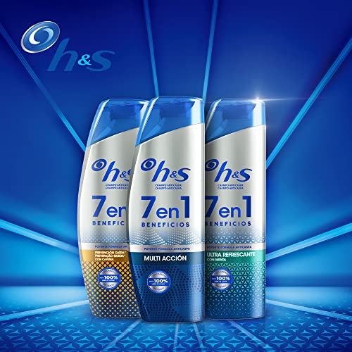 h&s 7en1 Eficaz champú anticaspa Prevención Caída, con cafeína, 300 ml x6