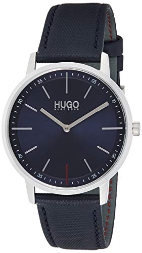 HUGO Reloj Analógico para Unisex Adultos de Cuarzo con Correa en Cuero 1520008