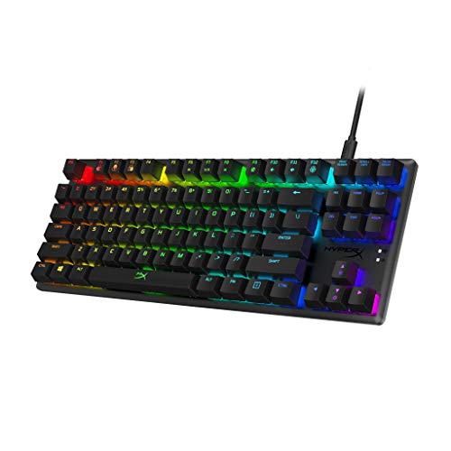 HyperX Alloy Origins Core – Teclado mecánico para juegos RGB, Tenkeyless, interruptores HyperX Aqua, (QWERTY – US Layout)