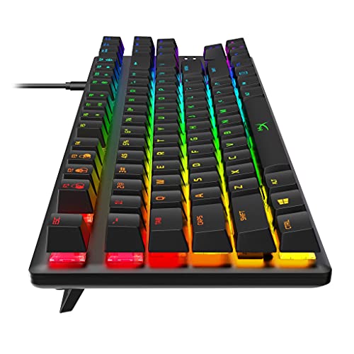 HyperX Alloy Origins Core – Teclado mecánico para juegos RGB, Tenkeyless, interruptores HyperX Aqua, (QWERTY – US Layout)