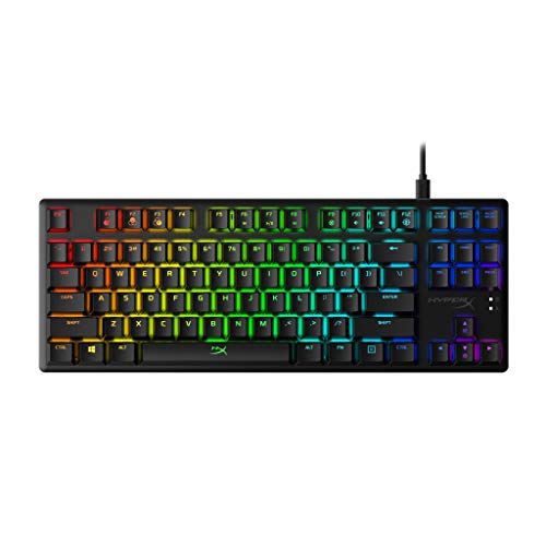 HyperX Alloy Origins Core – Teclado mecánico para juegos RGB, Tenkeyless, interruptores HyperX Aqua, (QWERTY – US Layout)