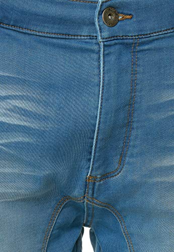 Indicode Caballero Chandos Pantalones Cortos Cargo con 6 Bolsillos de Estilo Vaquero Desgastado 84 % algodón | Más Corto Pantalón Regular Fit Stretch Pantalones Men Pants para Hombres Blue Wash M