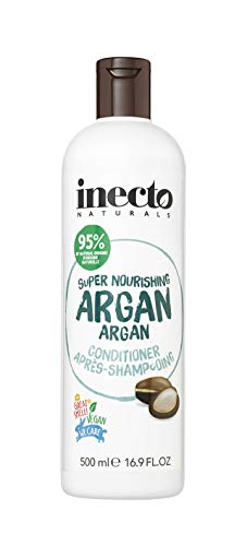 Inecto Naturals Acondicionador De Nutritivo Para Cabello Con Aceite De Orgánico Puro, Blanco, Argán, 500 Mililitro