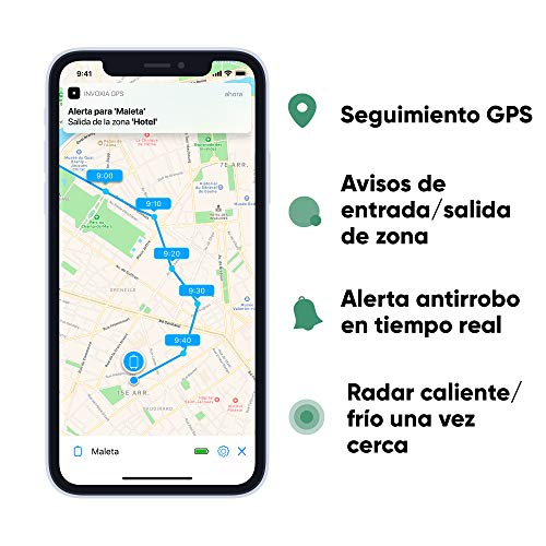 Invoxia Mini Tracker GPS - Localizador GPS estanco con Alertas Antirrobo en Tiempo Real- Hasta 3 Meses de Autonomía- Suscripción por 3 Años Incluida - Pequeño y ligero - Antirrobo Llaves Embarcación