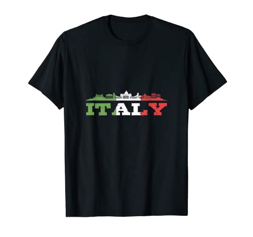 Italia temático italiano americano italiano horizonte paisaje Camiseta