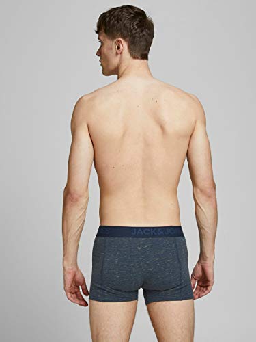 Jack & Jones Jacjames Trunks Noos-Pack de 3 Unidades Bóxer, Azul Marino/Detalle: Azul – Azul, L para Hombre