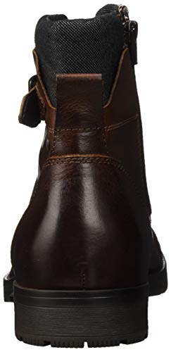 JACK & JONES JFWALBANY Leather STS, Biker Boots Hombre, Marrón(Brown Stone Brown Stone), 43 EU