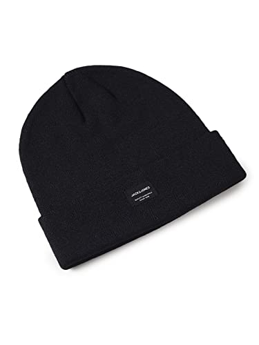 JACK & JONES JJDNA BEANIE NOOS, Gorro de punto Hombre, Negro (Black), Talla única