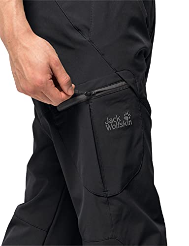 Jack Wolfskin Chilly Track XT Pantalones para Hombre, Negro, 25