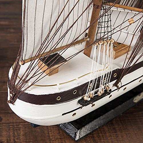 JANEFLY Decoración para el hogar Estatuilla de Adorno Extra Grande 80 cm Clásicos Modelo de Barco de Vela Barco Antiguo Modelos de Barco Estilo mediterráneo Recuerdos náuticos Marinos Regalo