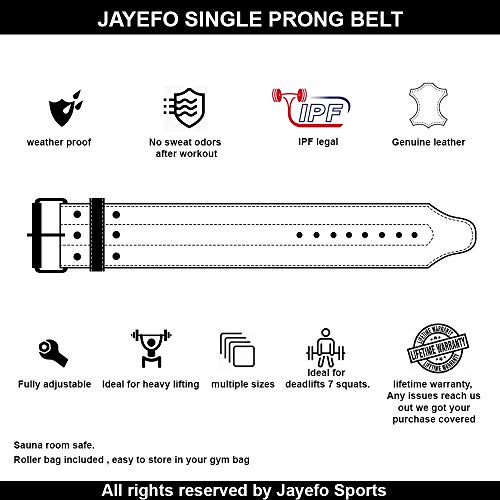 Jayefo - Cinturón de elevación, Púa única, Large