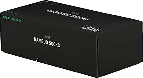 jbs men's bamboo socks, paquete de 3 calcetines de bambú para hombre, negro, 37-40