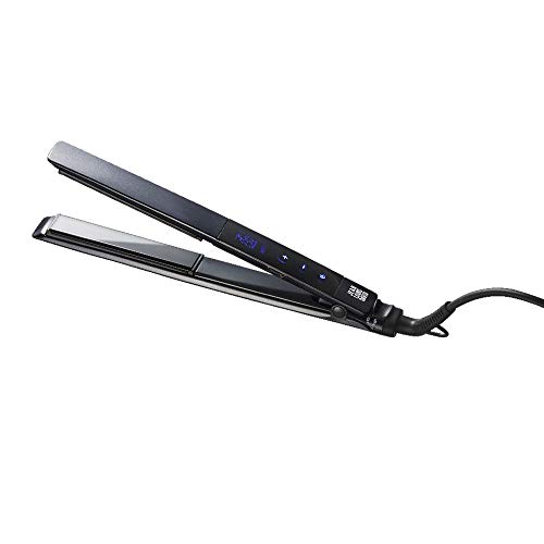 Jean Louis David Touch Styler - Plancha de Pelo Profesional con Pantalla Táctil, Revestimiento de Cerámica, para Todo Tipo de Cabello, 2 en 1 Liso y Ondulado, Temperatura de 130 ° a 230 ° - Negro