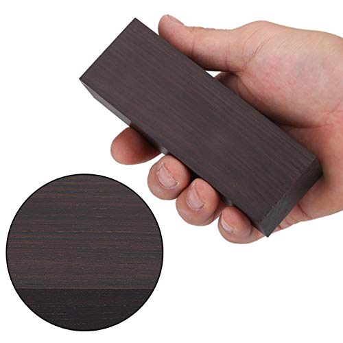 Jeankak Madera de ébano Negro, Madera de ébano Natural, Herramientas de Material de Bricolaje para Herramientas de Instrumentos Musicales (12 * 4 * 2,5 cm)