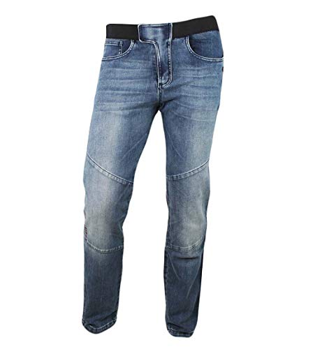 Jeanstrack Turia Jeans Pantalón de Escalada, Hombre, Jean Snow, Talla M