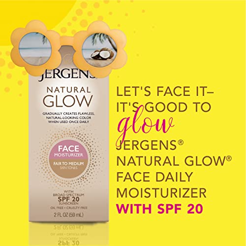 Jergens Natural Glow Healthy Complexion Daily Facial Moisturizer For Fair to Medium Spf 55g