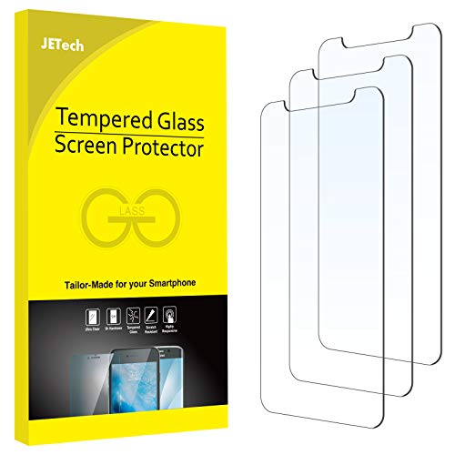 JETech Protector de Pantalla Compatible iPhone 11 Pro, iPhone XS y iPhone X 5,8", Vidrio Cristal Templado, 3 Unidades