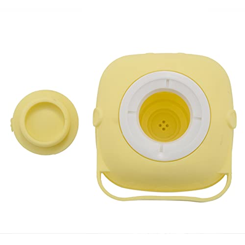 Jevindo Cepillo de baño para perros y gatos, de silicona, para masaje, champú dispensador, para perros y gatos, cuidado de ducha, color amarillo