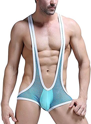 JFAN Tanga Hombre Calzoncillos Hombre Slip Tirantes Disfraz de Mankini de Borat Tanga Traje Bóxer Lencería Body para Hombre