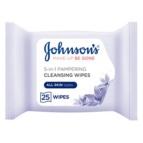 JOHNSON'S Maquillaje Be Gone Mimpering Wipes, Moonflower, 25 unidades