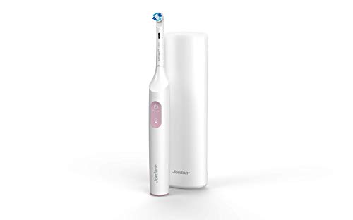 Jordan ® | Cepillo de dientes eléctrico | Cepillo de dientes eléctrico recargable, carga rápida, batería de larga duración, sensor de presión, 2 modos de velocidad | Incluye estuche de viaje | Rosa