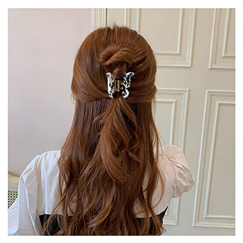 JSMZYEXR 2 Piezas Pinza De Pelo Acrílico Horquilla Linda Y Transparente Pinzas De Pelo Mediano para Chicas Mujer Horquilla Antideslizante, Accesorios De Moda para Mujeres con Cabello Largo Y Rizado