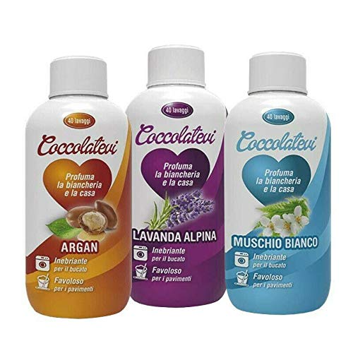 Juego de 3 ambientadores de olor de argán, lavanda alpina, almizcle blanco, 250 ml.