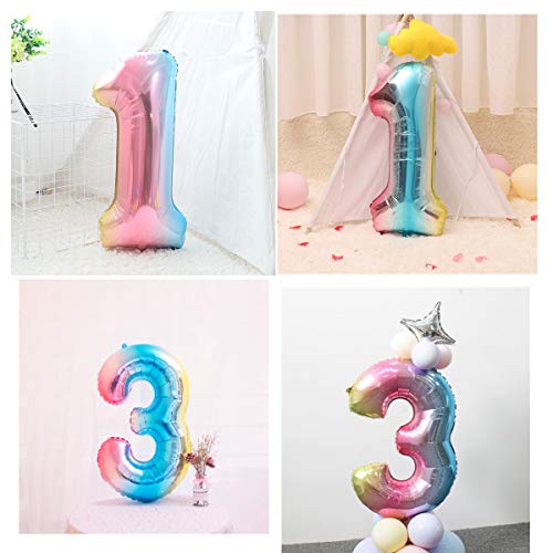 Juego de decoración de cumpleaños para niñas, jóvenes, arco iris, decoración de cumpleaños para niños de 13 años, globo con guirnalda Happy Birthday para géneros, chicas jóvenes y mujeres