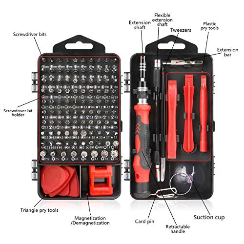 Juego de Destornilladores de Precisión,115 en 1 Destornilladores de Precision para iPhones,PC,Smartphone,Cámara,Reloj,Gafas y Otros Aparatos Electrónicos