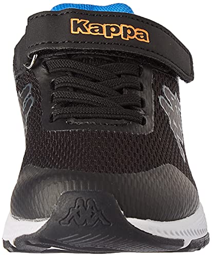 Kappa Faster EV, Zapatillas Deportivas, Negro/Azul/Naranja, 32 EU