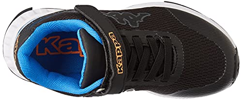 Kappa Faster EV, Zapatillas Deportivas, Negro/Azul/Naranja, 32 EU