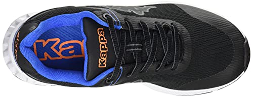 Kappa Faster Lace, Zapatillas Deportivas, Negro/Azul/Naranja, 39 EU