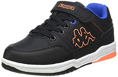 Kappa Kash Low EV, Zapatillas Deportivas, Negro/Naranja, 32 EU