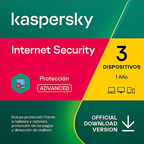 Kaspersky Internet Security 2022 | 3 Dispositivos | 1 Año | PC / Mac / Android | Código de activación enviado por email