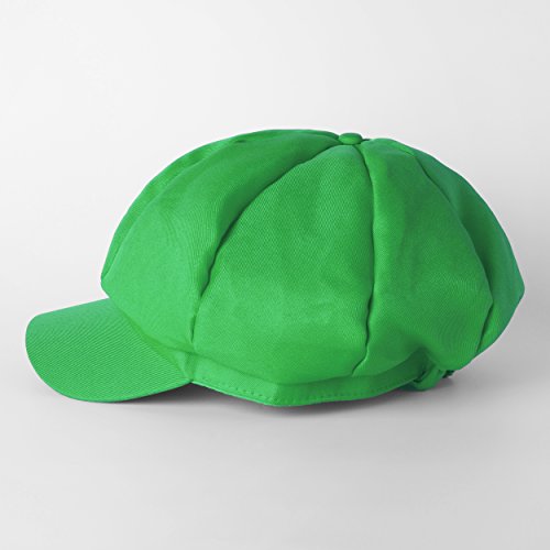 Katara Disfraz de Super Mario Bros. Gorra Clasica de Luigi Niños Adultos, Carnaval Cosplay, Color Verde (1659) , color/modelo surtido