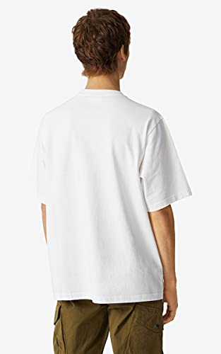 Kenzo Camiseta Tiger Flock Loose para Hombre, Bordado de Tigre Blanco, 100% algodón (Corte Recto, tamaño Grande) (XL)